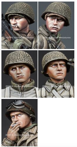 现货 Alpine H026 US Infantry Head Set #3 1/35