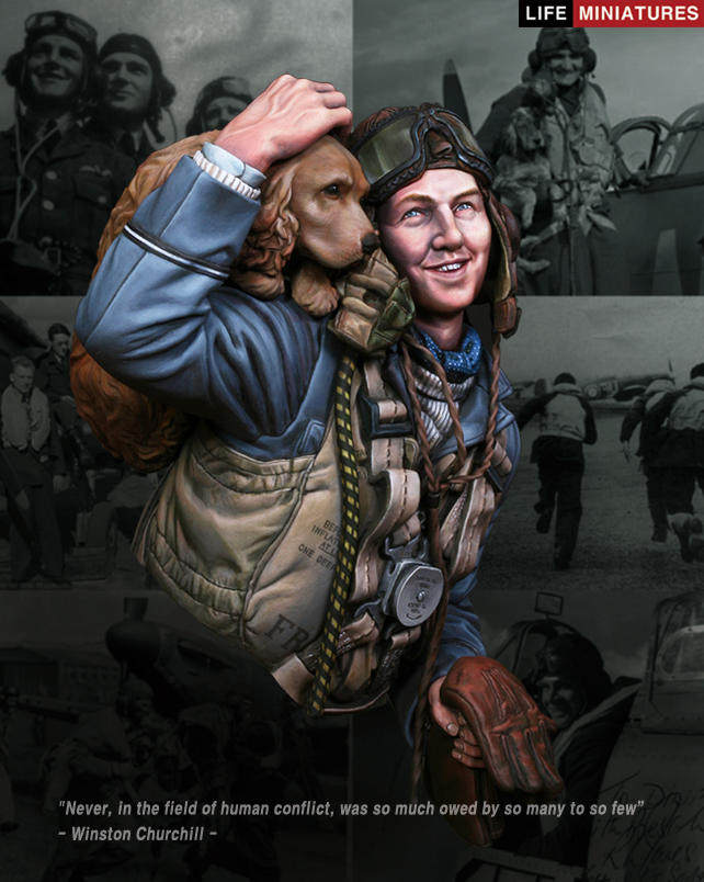 现货 Life Miniatures RAF Fighter 1940 Battle of Britain Bust