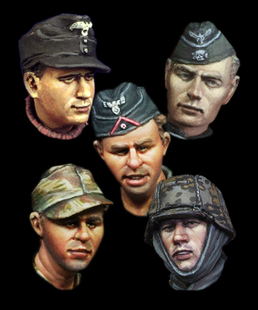 现货 H018 Miniatures Alpine Heads Set WW2 German