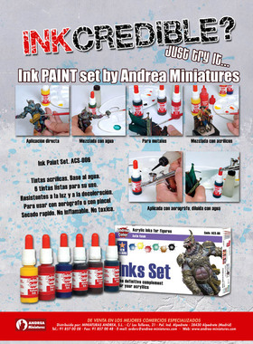 现货 Andrea ACS06 Inks Set 透明特效色 罩染技法漆