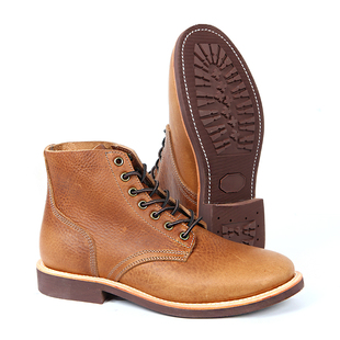 加厚真皮扁头2030大逃亡工装靴固特异工艺复古休闲马丁靴M43战靴