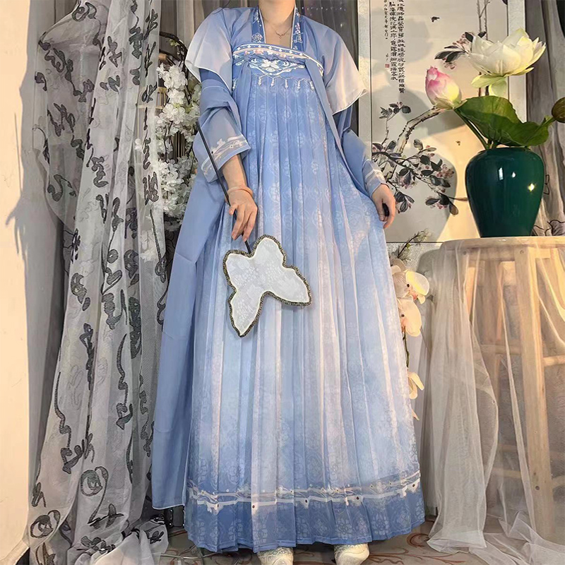 千絲嬌原創(chuàng)漢服女[花靈]齊胸襦裙中國風(fēng)學(xué)生白菜日常春夏秋款正品