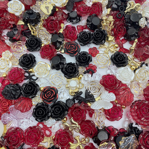 树脂立体玫瑰花DIY奶油胶材料