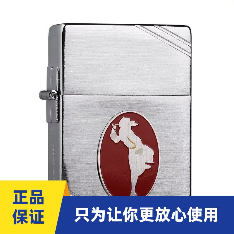 正品zippo打火机风中女郎1935复刻切角28729限量版芝宝煤油防风机