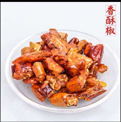 新款 贵州遵义特产 休闲零食油炸辣椒丝香酥椒2.5kg实惠装包邮辣