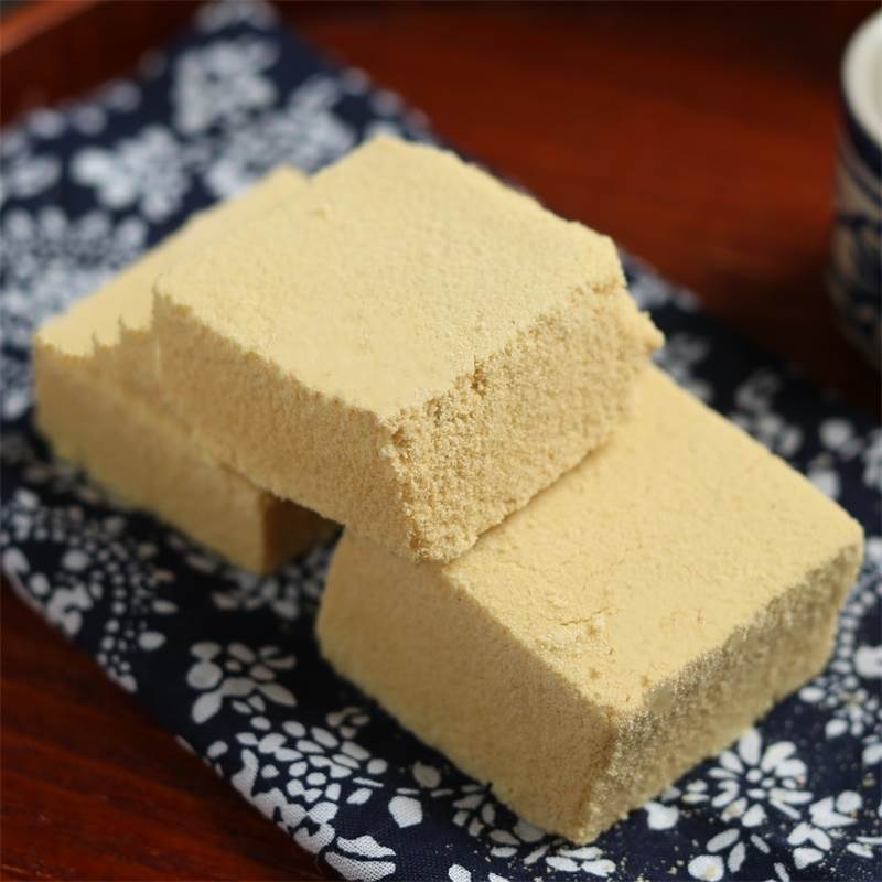 新款 唐山特产 纯绿豆糕 老式北方水磨蒸干豆糕传统糕点茶点380克