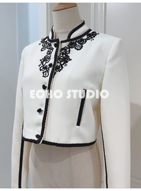 手工盘花 中国风 立领西装外套