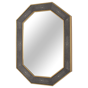 北欧化妆镜轻奢不锈钢卫生间浴室镜子梳妆镜壁挂创意玄关镜装 饰镜