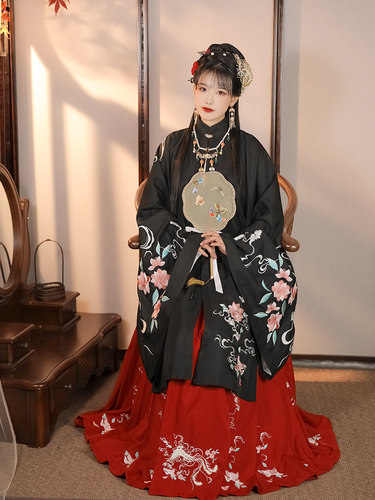 海棠墨子研原创正品明制立领重工