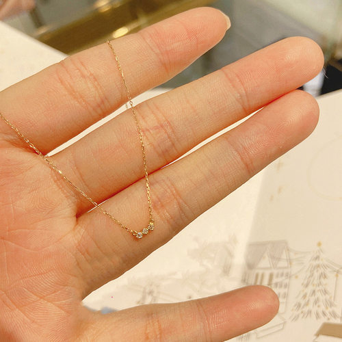 nojess日剧女主迷你三颗钻银项链