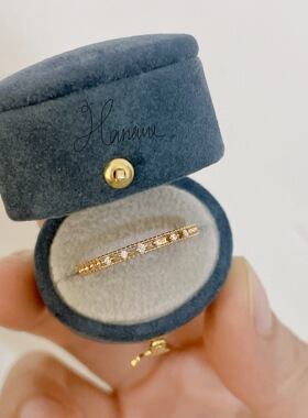 自制Nojess金豆小排钻日系戒指镶嵌锆钻百搭个性甜美纯银镀14k金