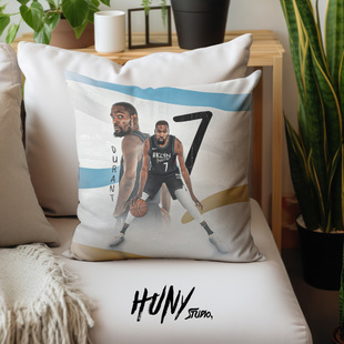 KD杜兰特创意篮球球星办公室球馆沙发车内儿童房装饰靠背车枕抱枕