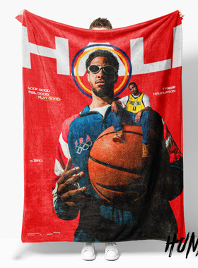 Haliburton哈利伯顿篮球球星周边礼物装饰午休毯沙发毯空调被毛毯