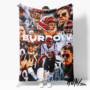 NFL猛虎队乔伯罗Joe Burrow美式橄榄球周边午休毯沙发毯空调毛毯