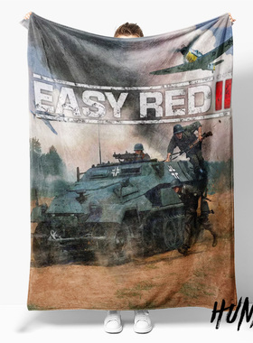 Easy Red 2易简红2战争游戏周边礼物沙发毯宿舍空调毯午休毯毛毯