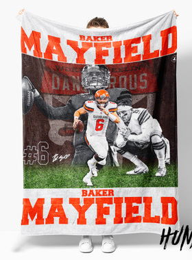Baker梅菲尔德Mayfield橄榄球周边午休毯沙发毯空调被毛毯
