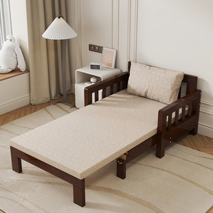 沙发床实木两用沙发折叠床小户型客厅坐卧床单人抽拉推拉床伸缩床