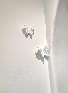 石膏3d立体仿真蝴蝶装饰客厅入户门口有趣的墙面装饰高级感