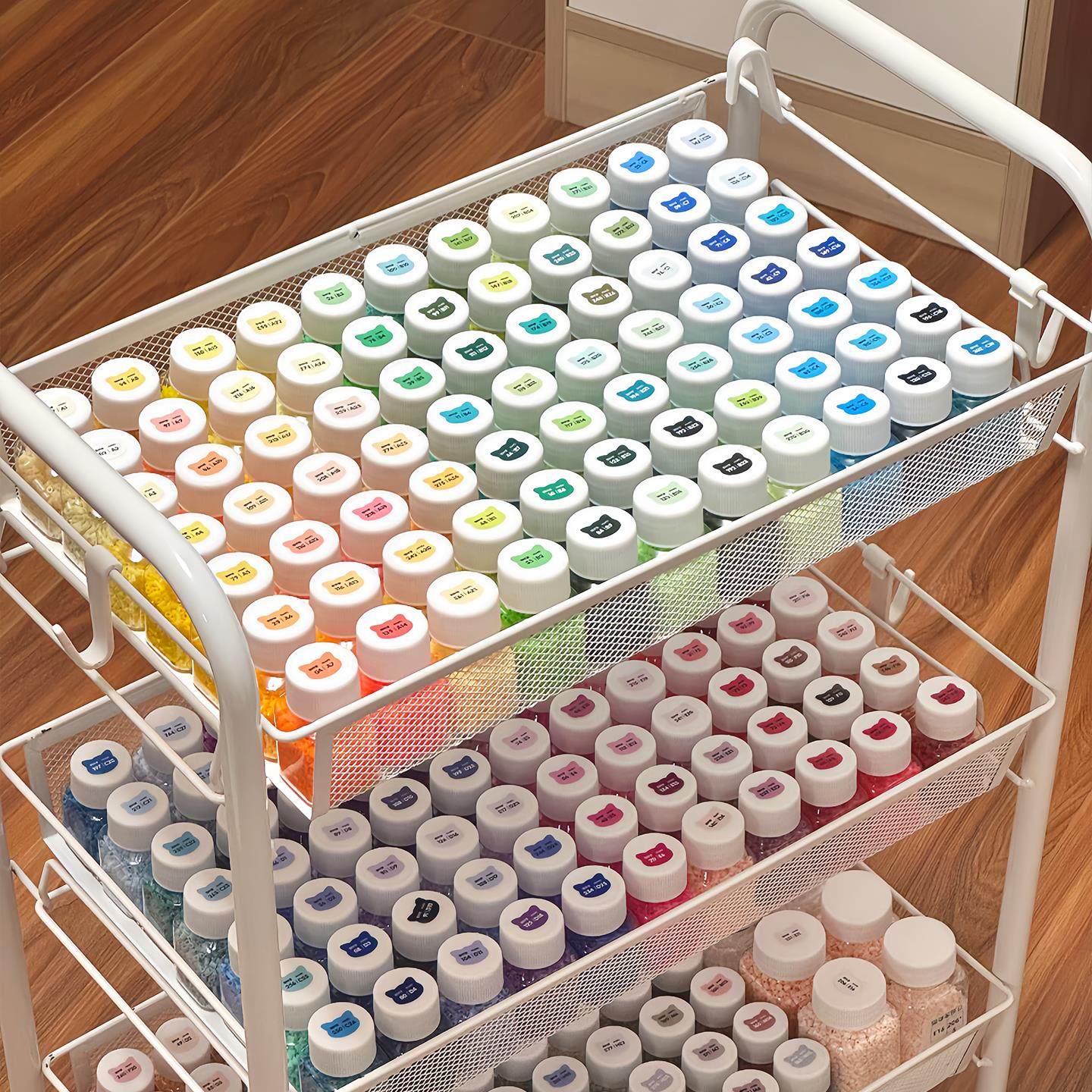 【拼豆收纳届天花板】拼豆收纳透明分装瓶储物整理小推车拼豆工具,收纳整理,其他收纳,淘宝优惠券,粉丝福利购,淘宝优惠卷