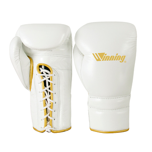 WINNING拳击手套 比赛手套 日本手工制作定制款白金色