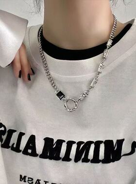 项链男时尚潮流同款锁骨链个性简约帅气男士嘻哈秋冬季中性风配饰