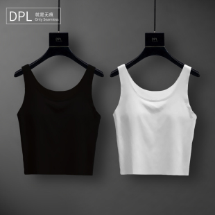 DPL 露脐背心文胸吊带女士防走光内衣少女抹胸女夏薄 2件一体式