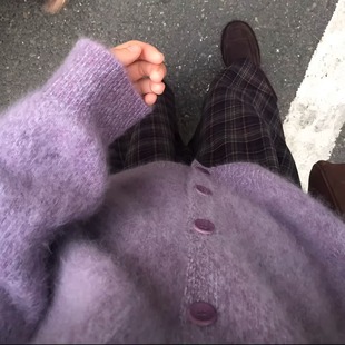 毛衣开衫 桑蚕丝羊绒羊毛拉毛处理 高品质小众设计师 nonoco.2025