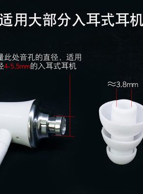 入耳式耳机硅胶套 面条长导管入耳套耳塞套耳机三节套 三层耳帽塞