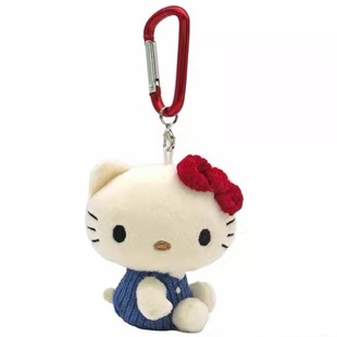 国内现货 日本三丽鸥 Kitty 侧身灯芯绒 毛绒挂件包包挂饰9cm