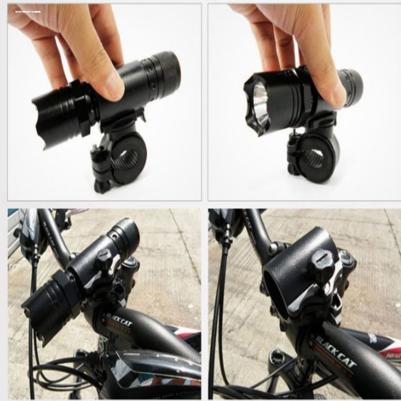 自行车灯架360度旋转车夹手电筒灯夹手电夹子车架强光手电筒灯架