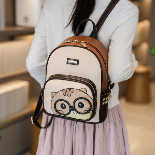 2025新款卡通小熊双肩包女