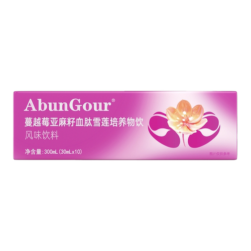 AbunGour蔓越莓亚麻籽血肽雪莲培养物饮品多肽提取液300mLmLx10
