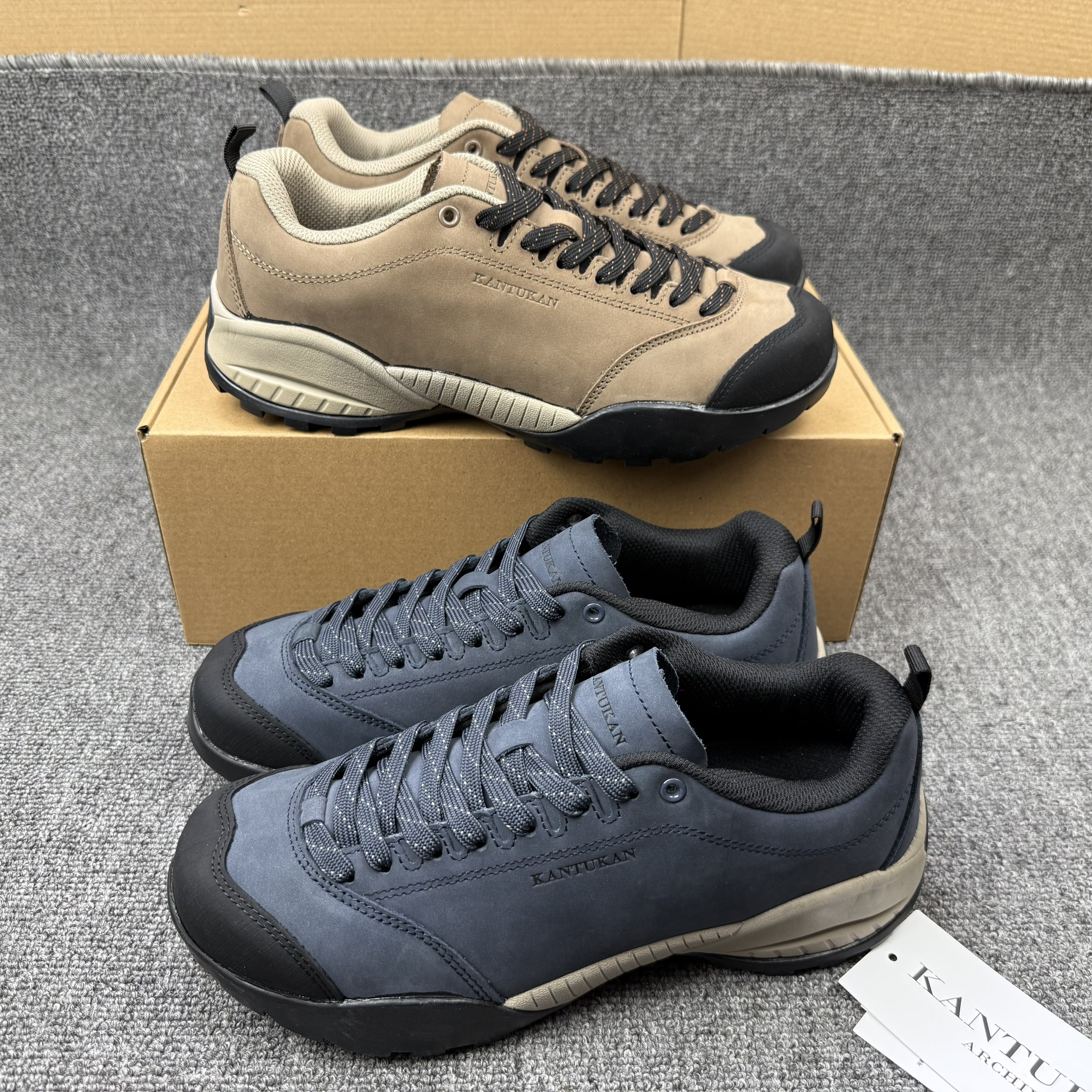 KANTUKAN外贸头层牛皮户外徒步鞋