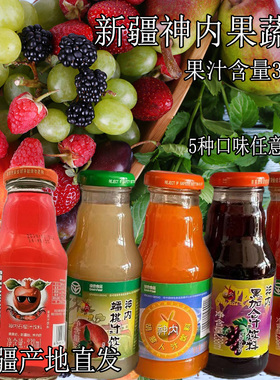 新疆神内胡萝卜番茄汁蟠桃汁黑加仑汁石榴汁238ml绿色食品果蔬汁