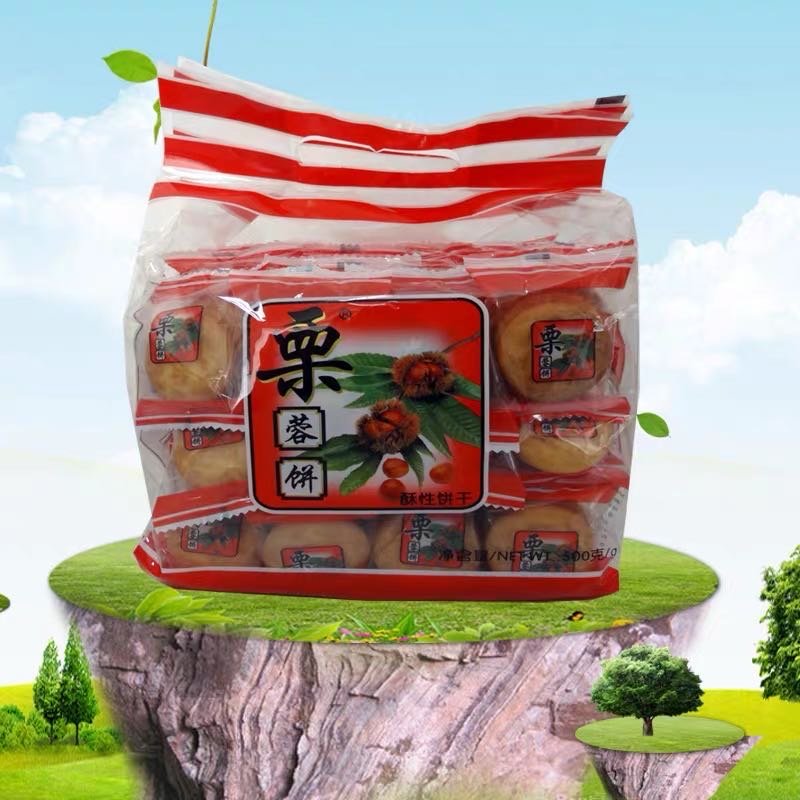 鸿达酥性饼干500g 栗蓉/绿茶/海苔/蔬菜