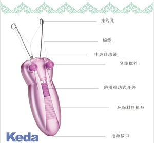 电动挽脸机女士脸部拔毛器开脸绞脸器去脸毛唇毛去毛挽面器脱毛器