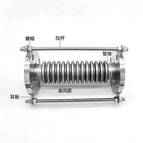 304不锈钢法兰式拉杆补偿器 真空伸缩节膨胀节DN40 50 65 80 10u.