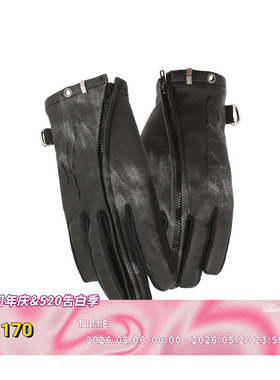FVVO Zippered leather gloves 拉链皮质手套