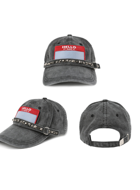 FVVO 2023AW  “HELLO MY NAME IS” RIVET CAPS  铆钉鸭舌帽