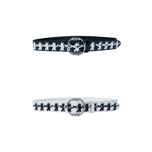 Print Kid Punk Leather 骨环印花牛皮腰带 FVVO Belt Skull