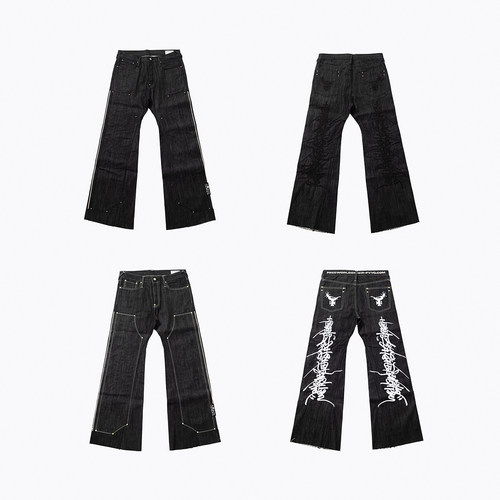 FVVO Red Selvedge Embroidered Raw Denim Jeans  赤耳刺绣原牛