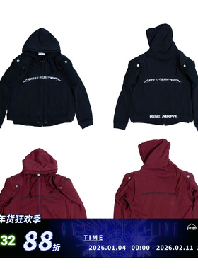 FVVO  Protective double-layer zip-up hoodie 护具双重拉链卫衣