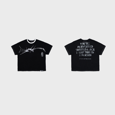 FVVO Slogan Graphic Ringer Tee