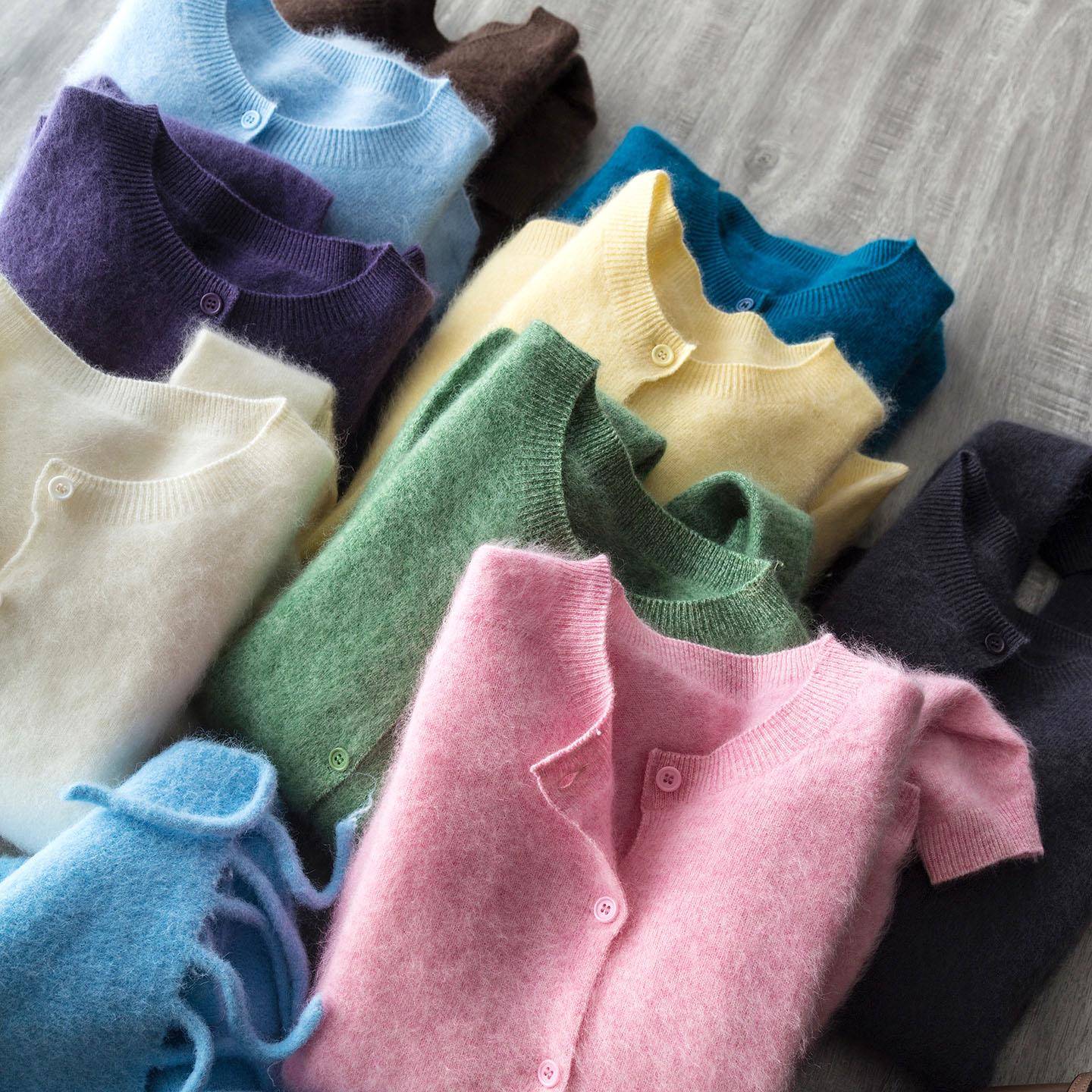 高货！反季捡漏！230g加厚拉绒羊毛羊绒衫无缝圆领针织开衫毛衣女