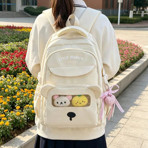 透明护脊减负大容量学生双肩包