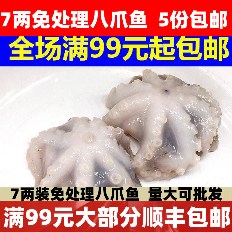 新鲜八爪鱼海鲜鲜活小章鱼八抓鱼迷你八爪鱼麻辣长腿章鱼足包邮