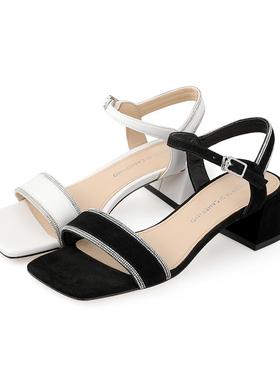 皇冠专柜正品Roberta诺贝达女鞋RM17235夏款粗跟露趾女凉鞋