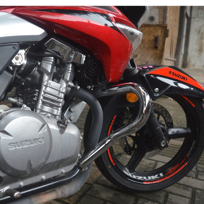 豪爵铃木国三GW250改装前护杠