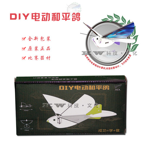 diy电动和平鸽泡沫纸手抛飞机