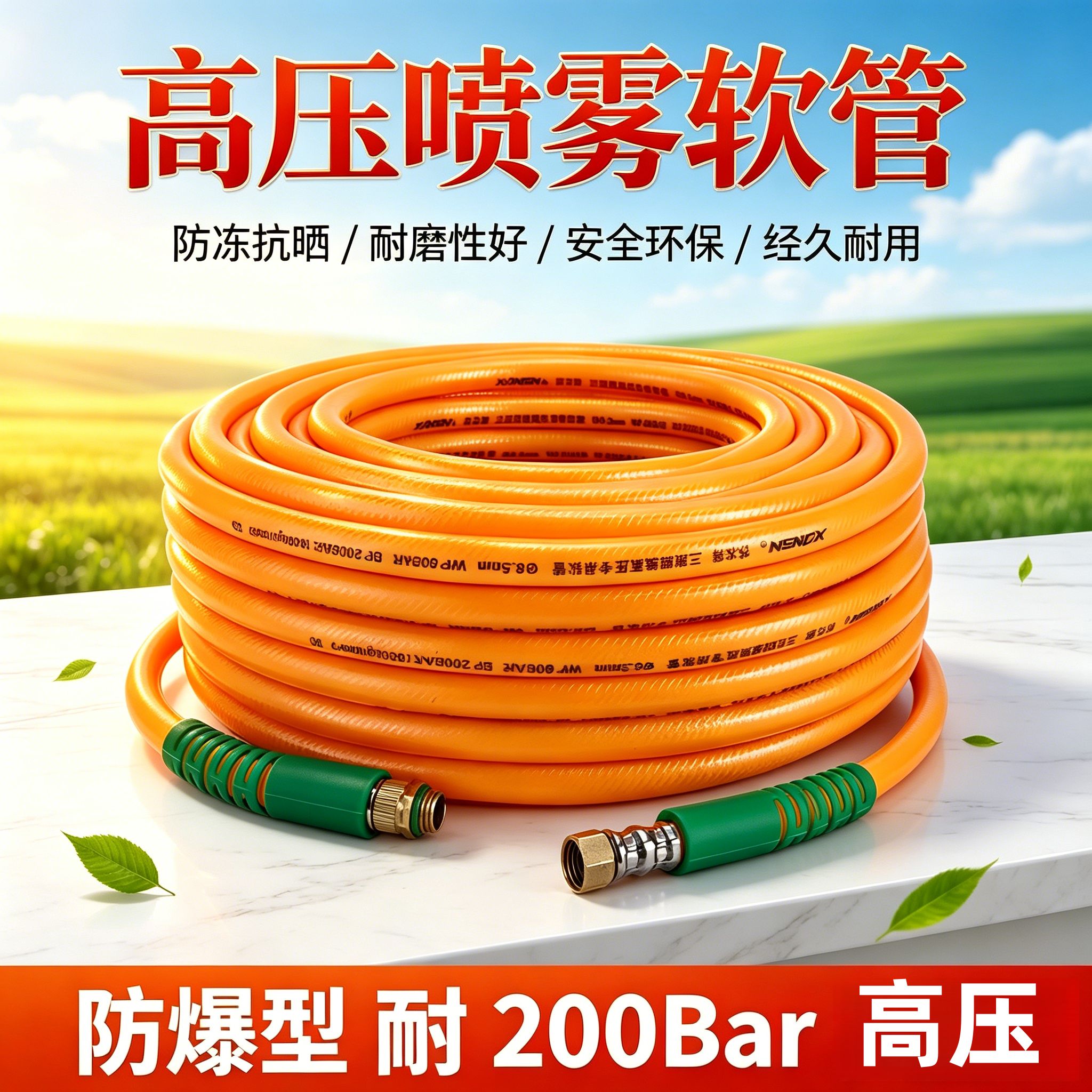 三胶四线防爆管打农药打药机高压管PVC喷雾器软管子农业灌溉